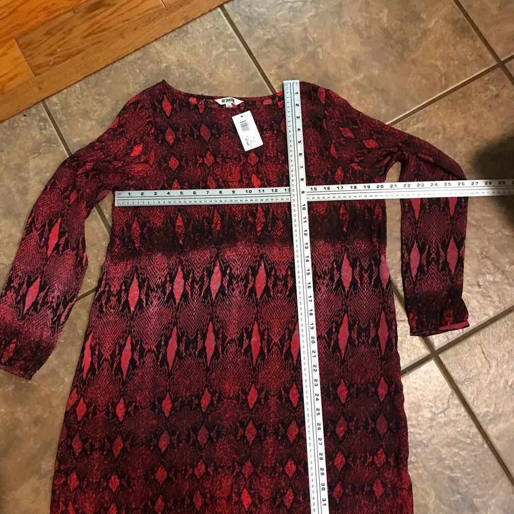 BB Dakota‎ Red and Black Snake Print Dress - Picture 2 of 3